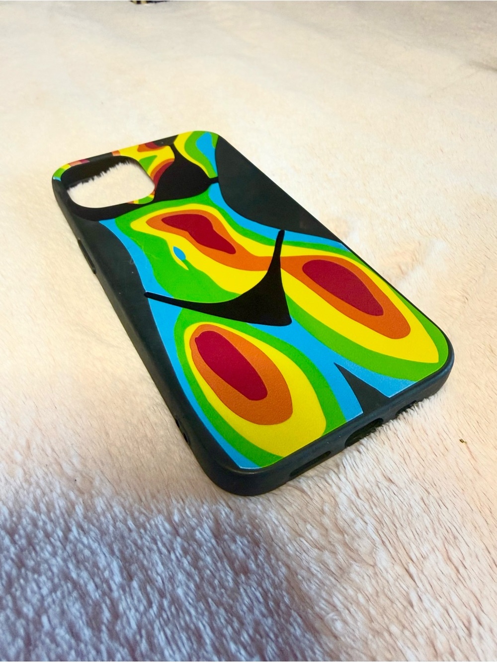 Colorful Woman Abstract Pattern Phone Case - Green Multi - Picture 2 of 3